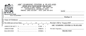 Receipt Professional Services - Daycare 4