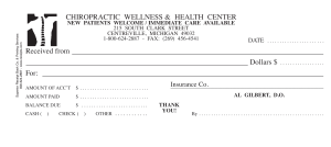 Receipt Professional Services - Chiro-Medical 2